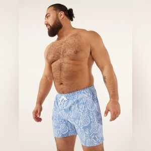 CHUBBIES Classic Dinosaur Pineapple Swim Trunks "The Thigh-napples" Sz XXL 🦖🍍